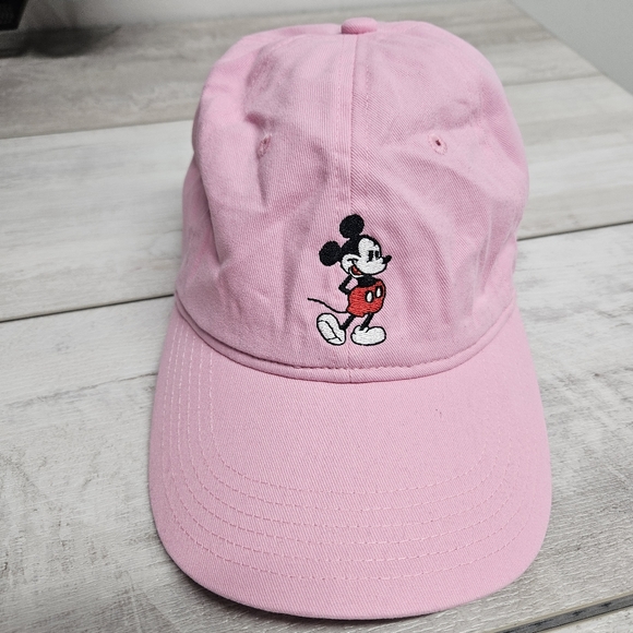 Disney Accessories - Disney Mickey Mouse Pink Hat Adjustable Strapback Cap One Size
